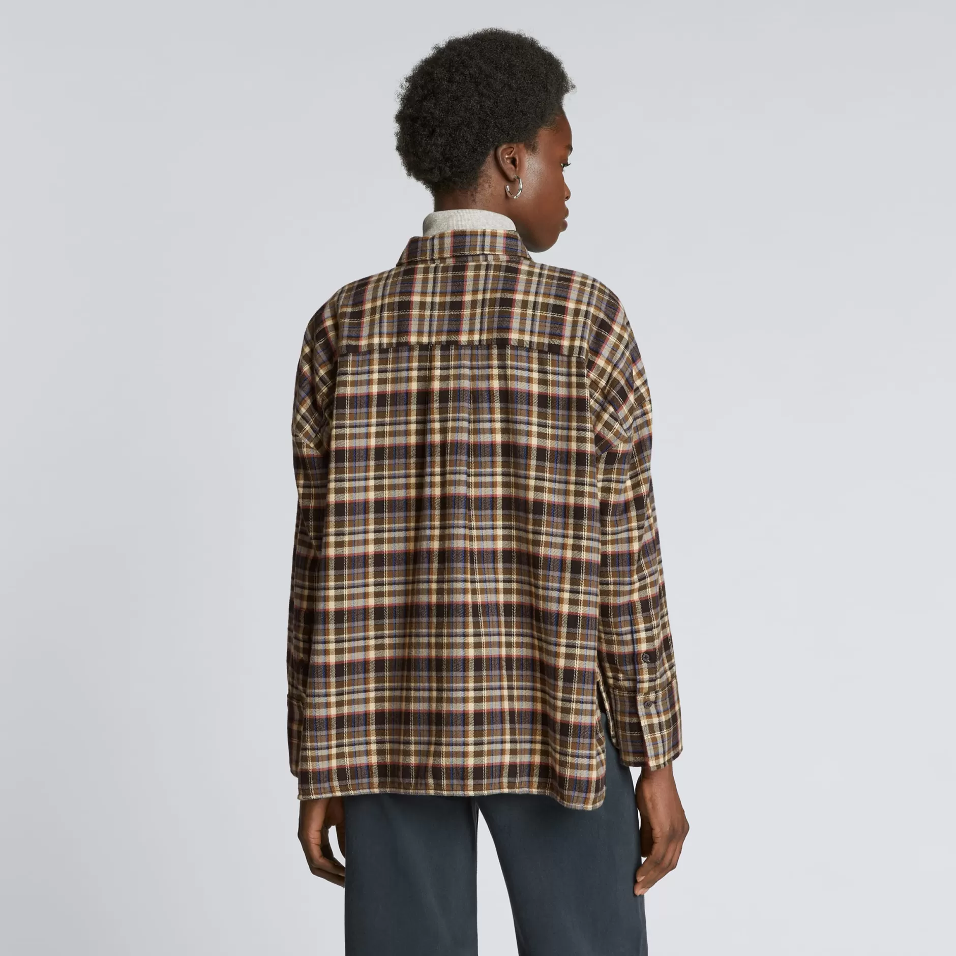 Cheap The Boxy Flannel Women Tops & Shirts