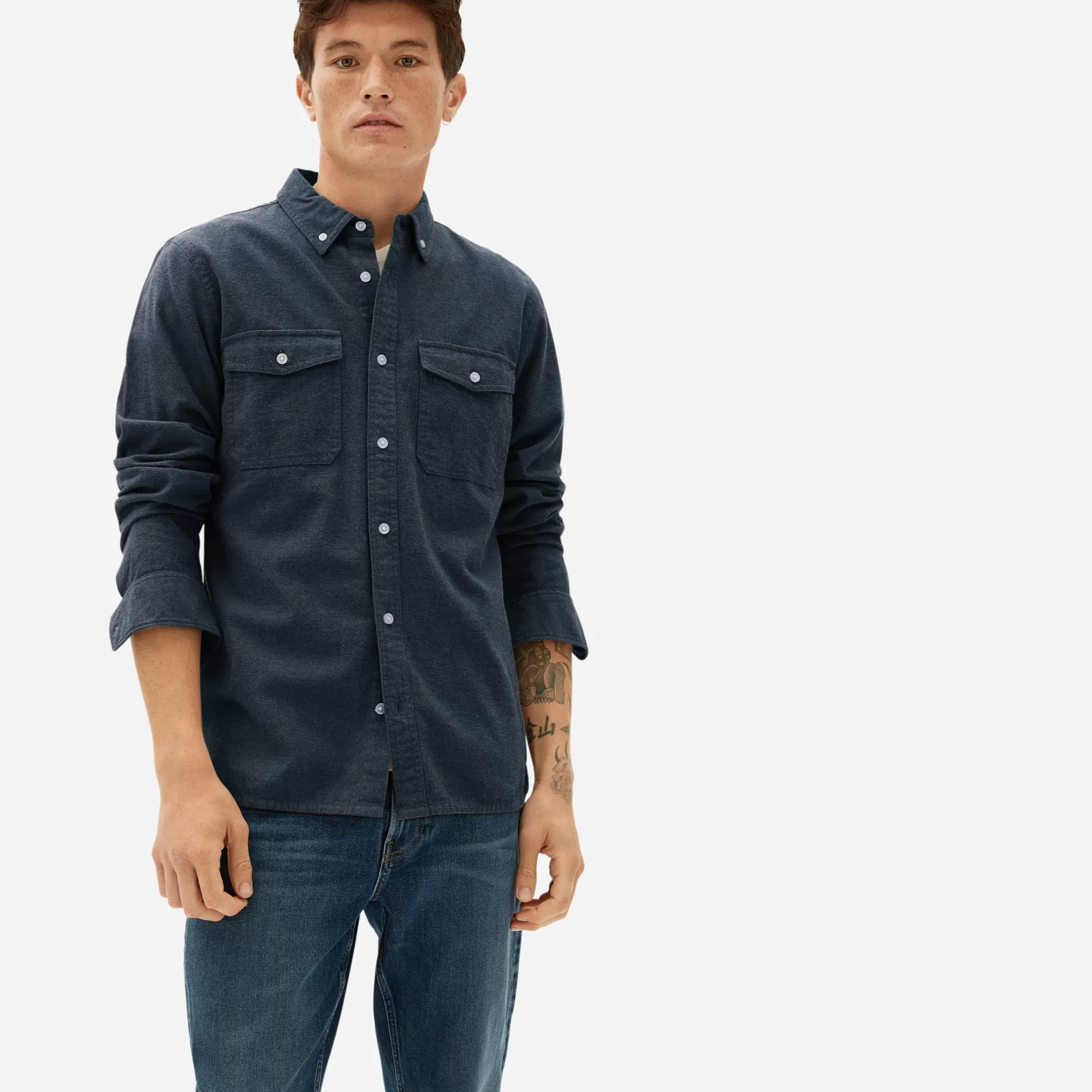 Shop The Brushed Flannel Shirt Men Shirts