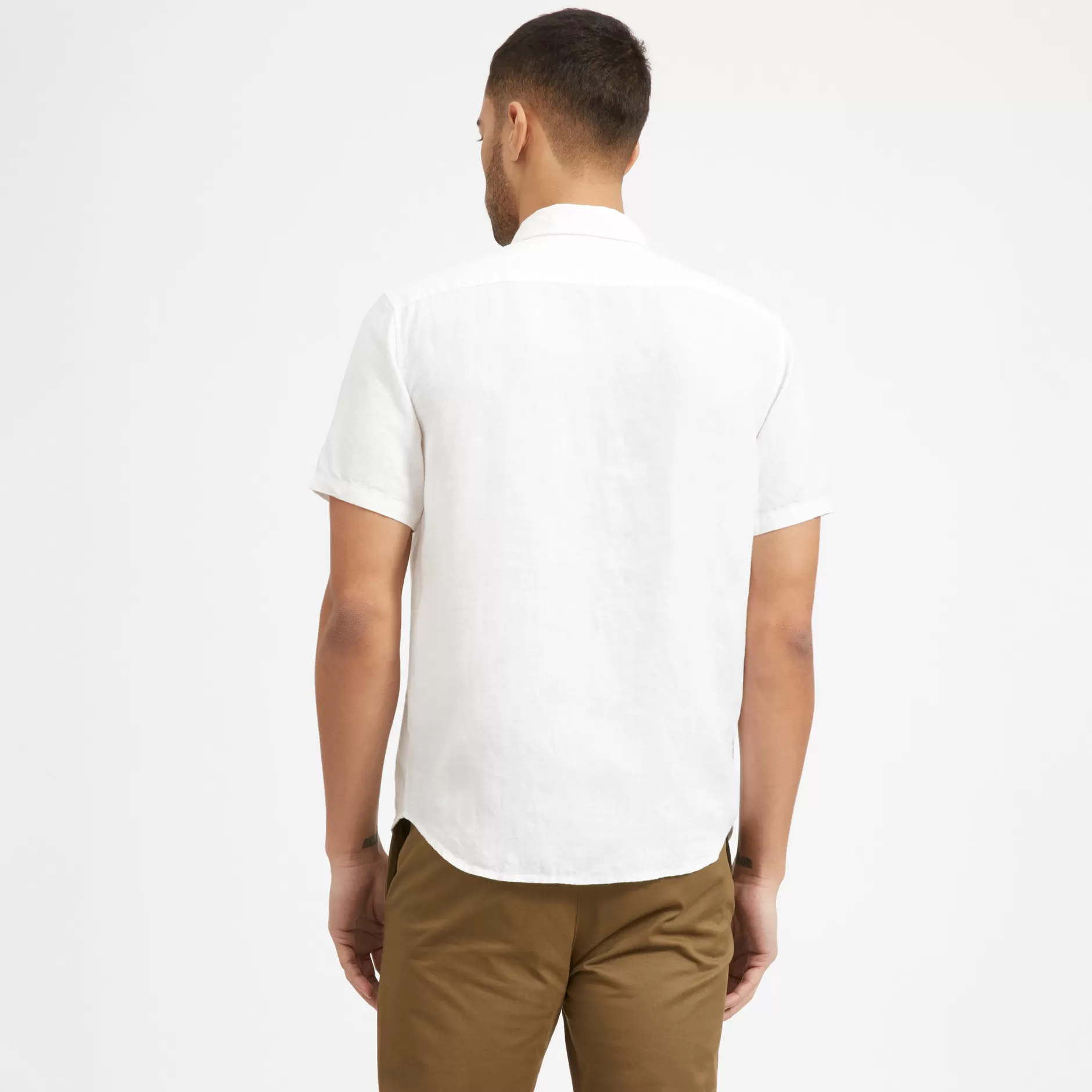 Sale The Linen Short-Sleeve Standard Fit Shirt Men Shirts