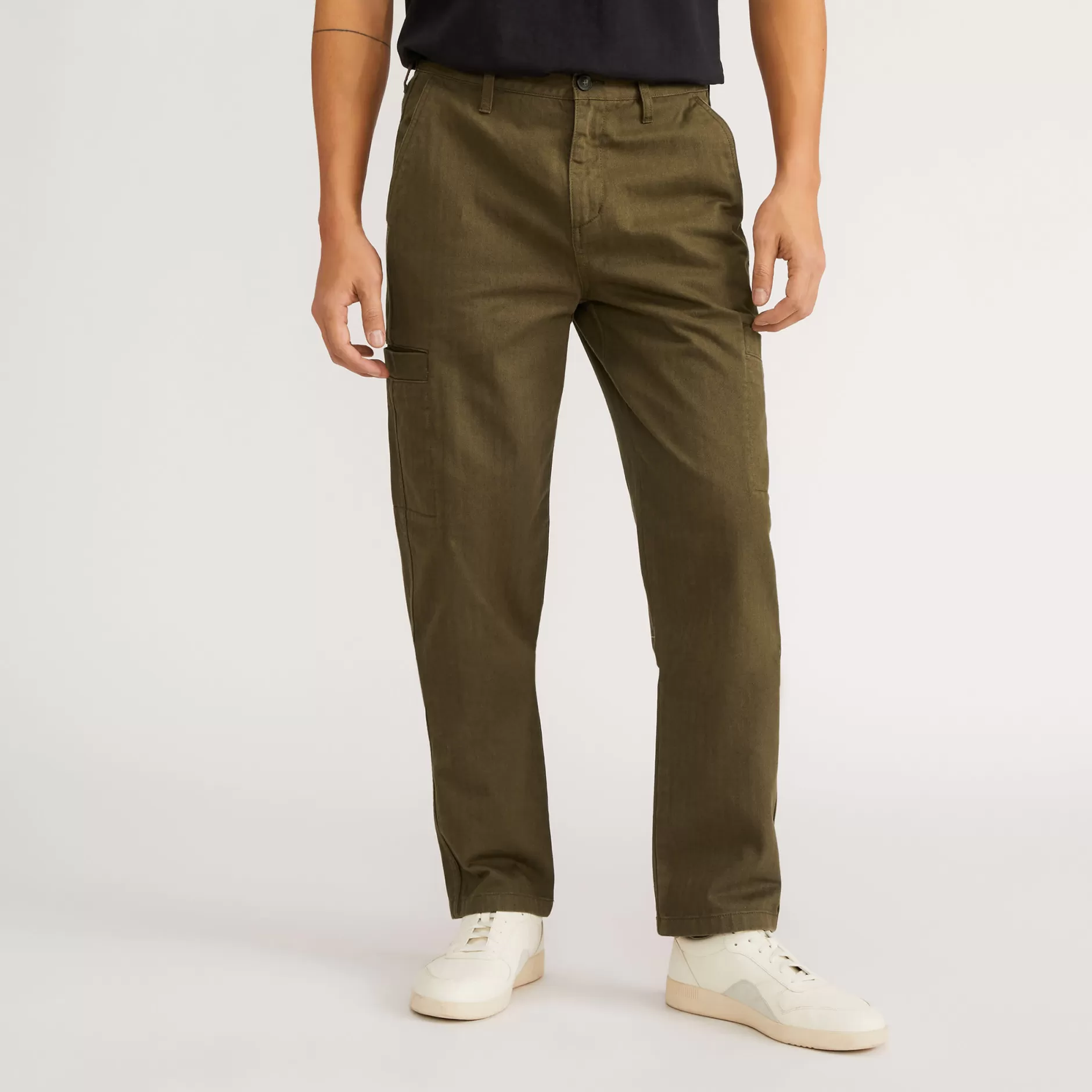 Clearance The Organic Cotton Herringbone Refined Cargo Men Pants