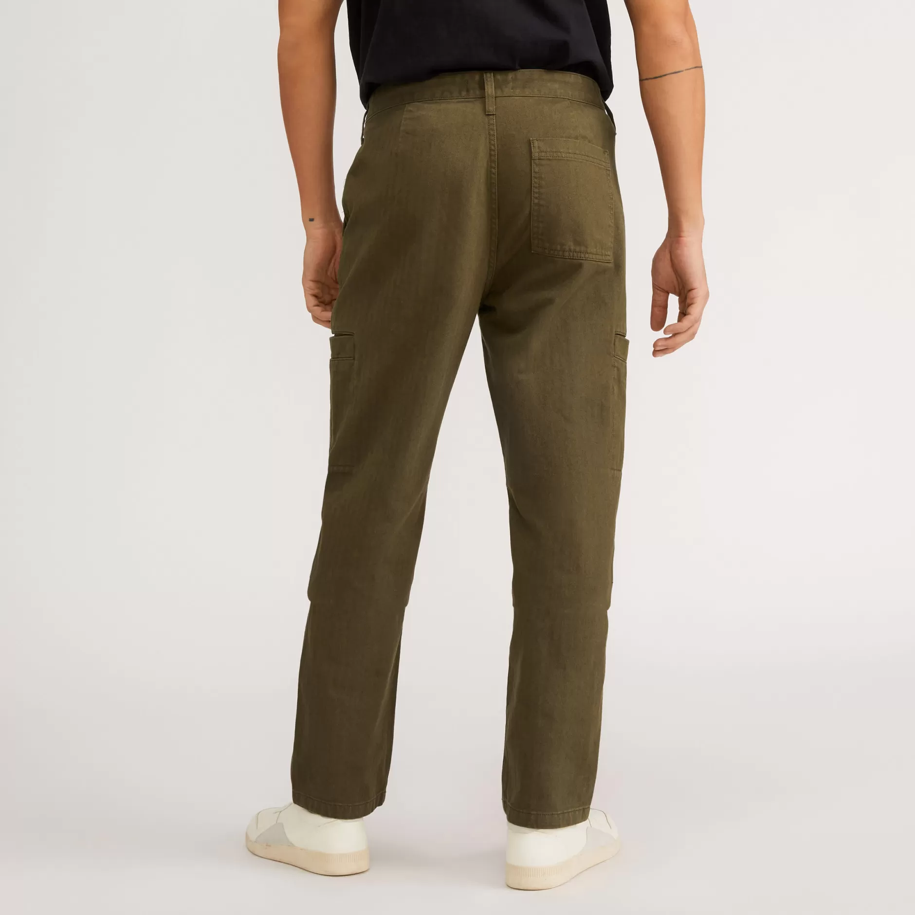 Clearance The Organic Cotton Herringbone Refined Cargo Men Pants