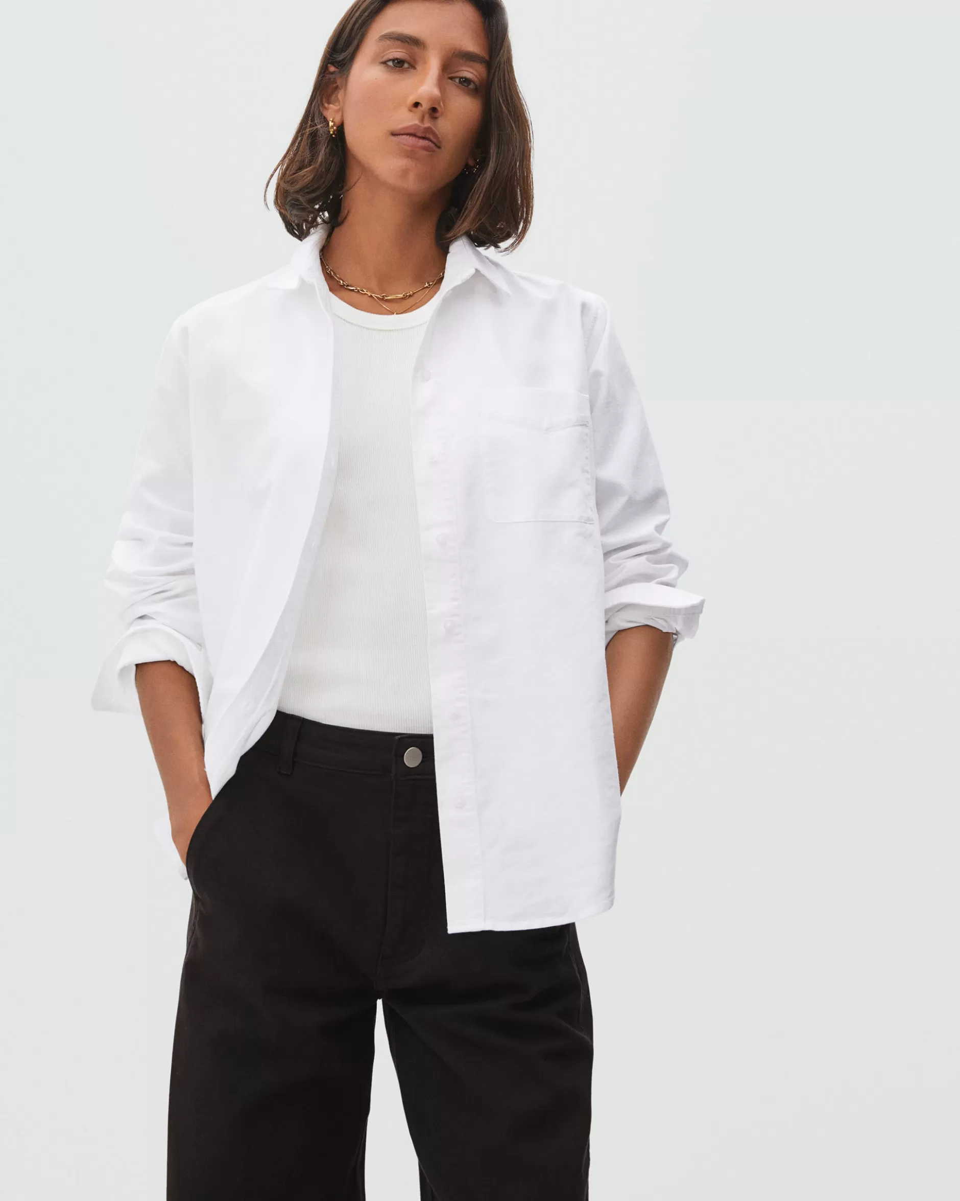 Cheap The Relaxed Oxford Shirt Women Tops & Shirts